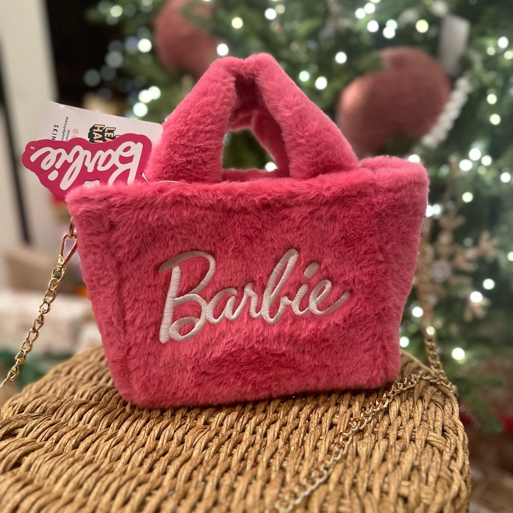 Barbie Mattel Skinny dip Fluff fluffy pink tote bag purse movie crossbody - Picture 12 of 12